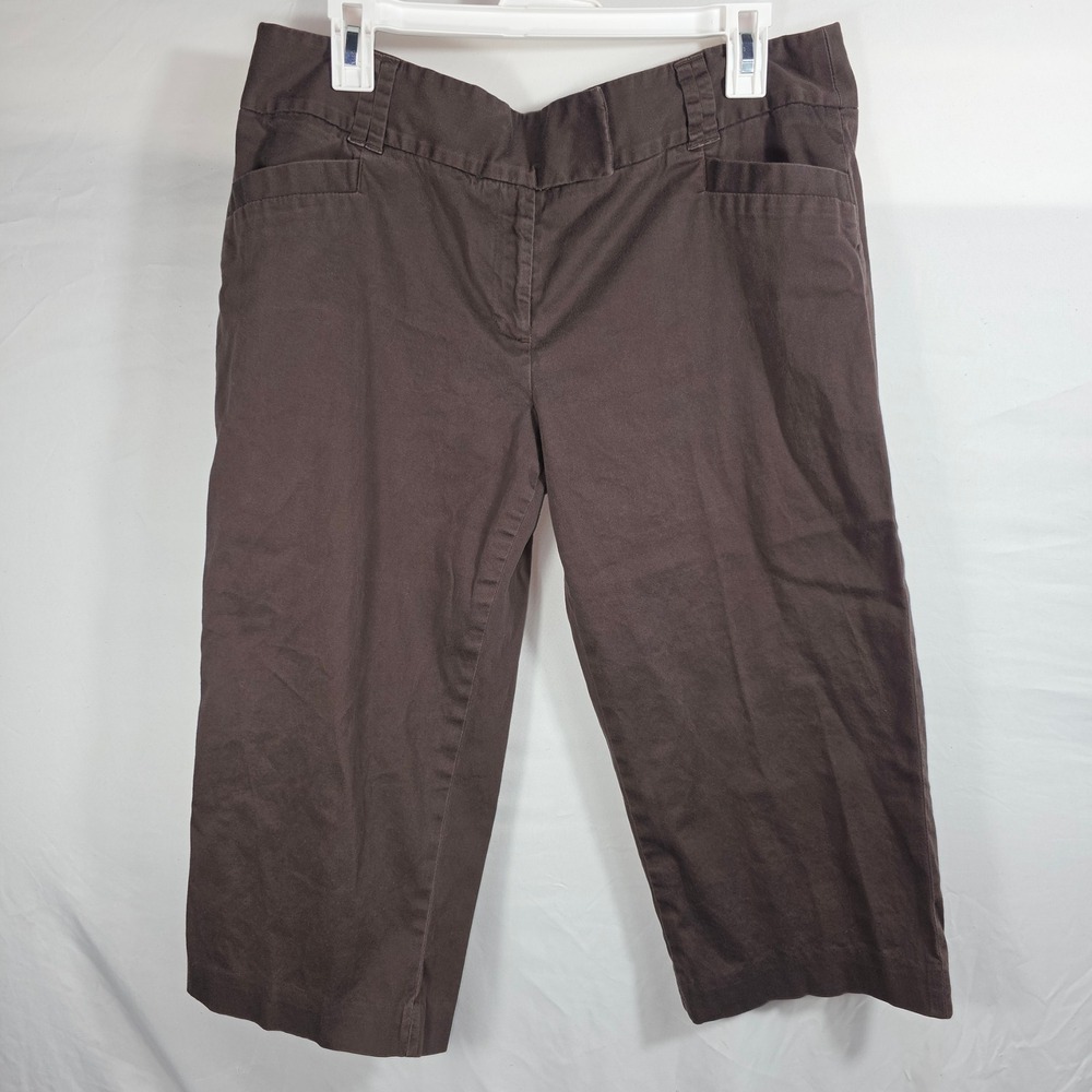 Apostrophe Fiona Brown Capri Pants Womens 14 Stretch Cotton Cropped Trouser W439